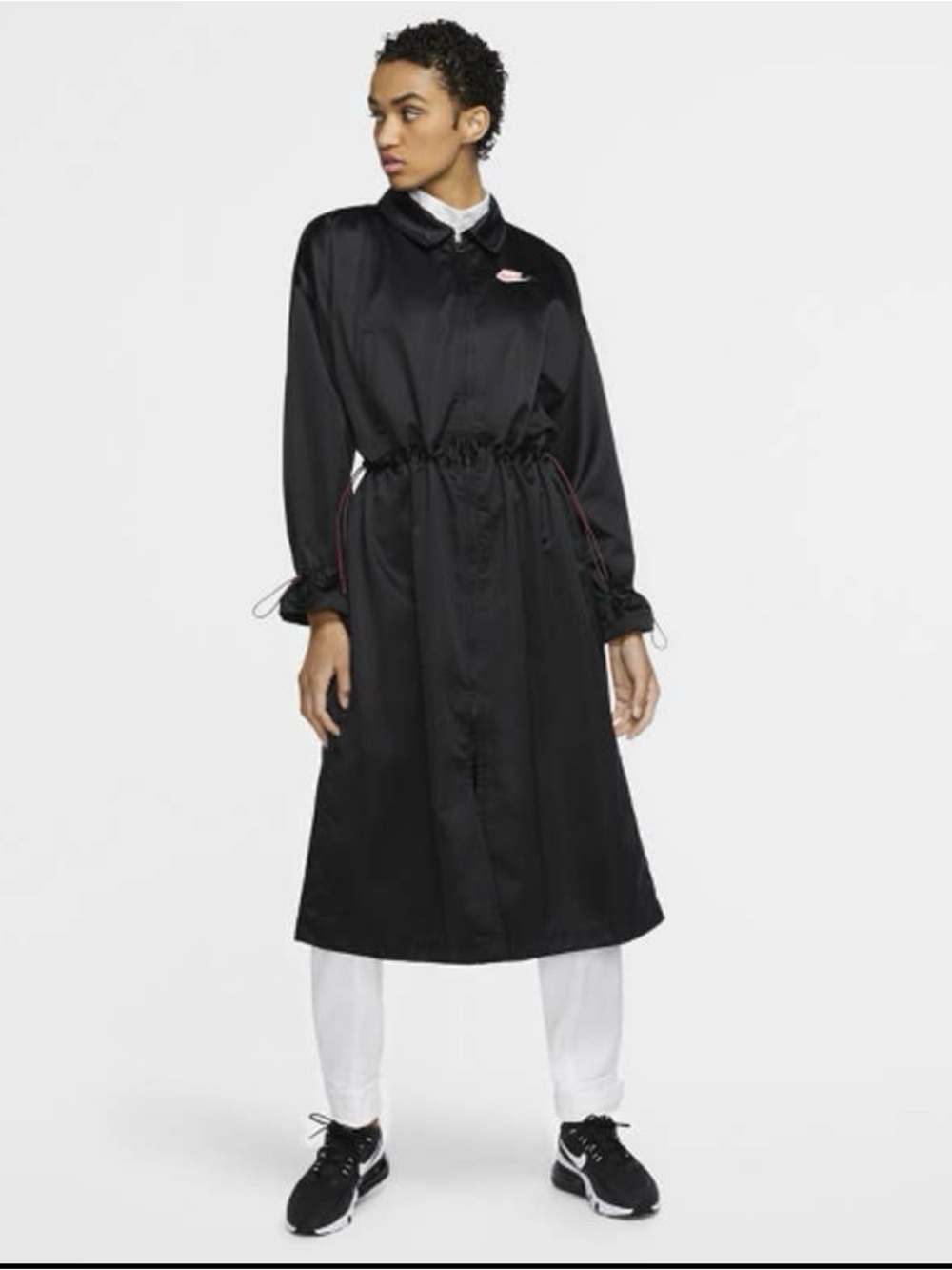 Nike icon sati Longline Trench with Drawstring Waist